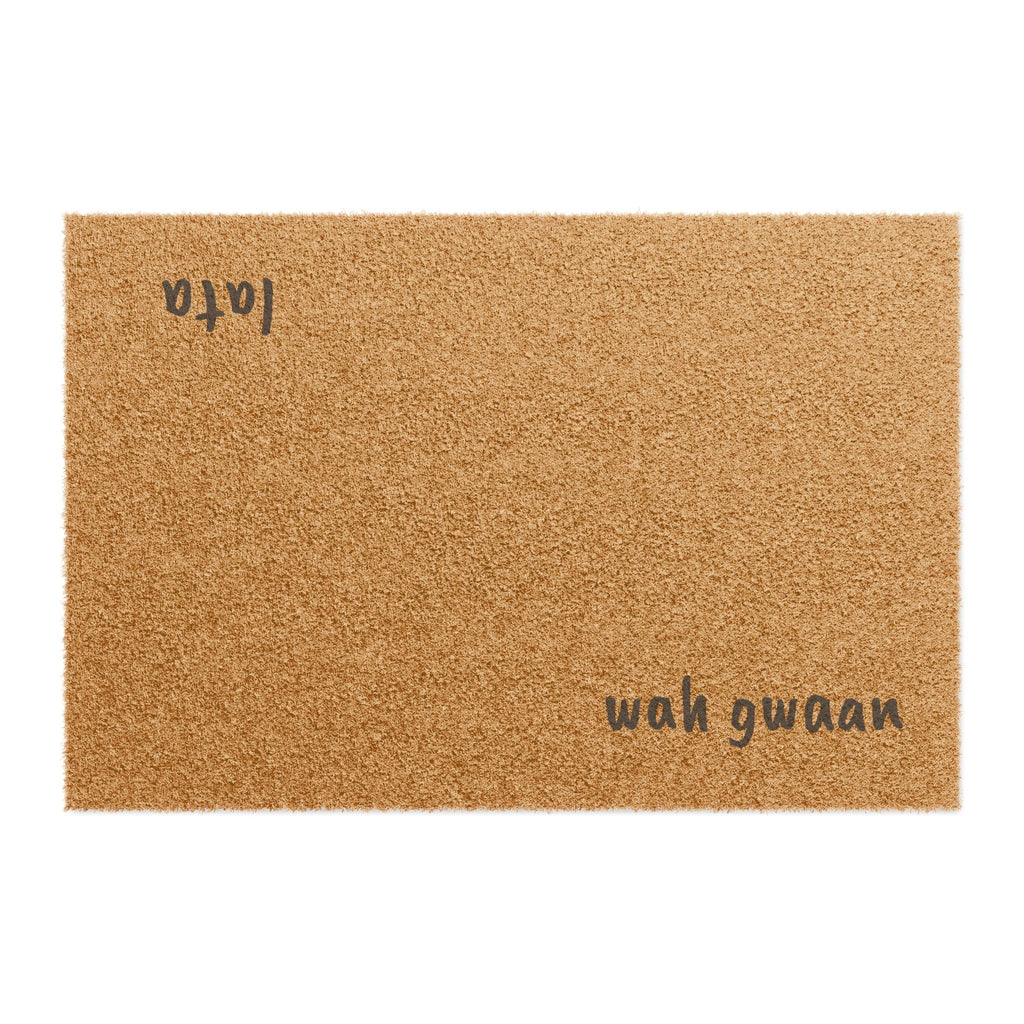 Wah Gwaan Doormat – Jamaican Greeting Coir Welcome Mat