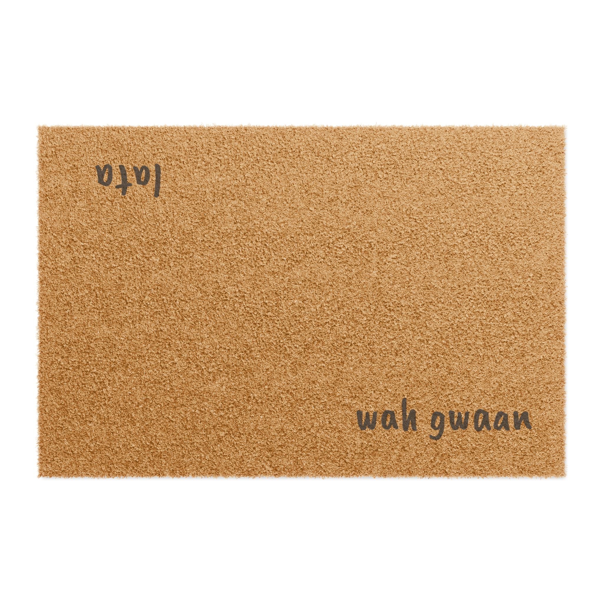 Wah Gwaan Doormat – Jamaican Greeting Coir Welcome Mat